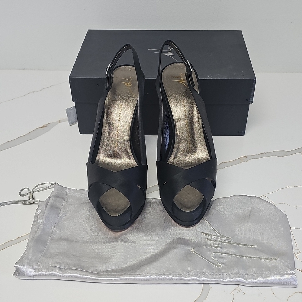 Elegant Black Slingback Heels